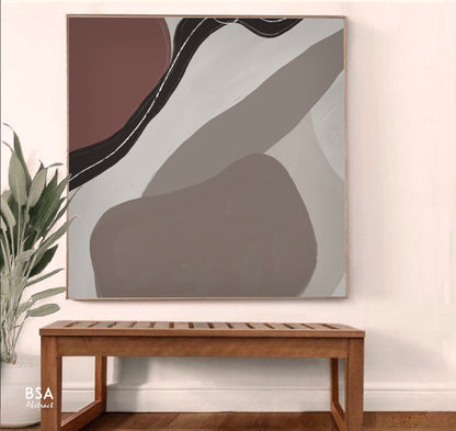 Minimalist Modern Wall Art, Abstract Canvas Art Painting - Fora #21. Large Abstract Painting, Modern Abstract Painting, oil hand painting, office wall art, original abstract, textured art, Living room wall art, Modern interior wall art