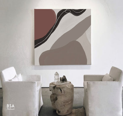 Minimalist Modern Wall Art, Abstract Canvas Art Painting - Fora #21. Large Abstract Painting, Modern Abstract Painting, oil hand painting, office wall art, original abstract, textured art, Living room wall art, Modern interior wall art