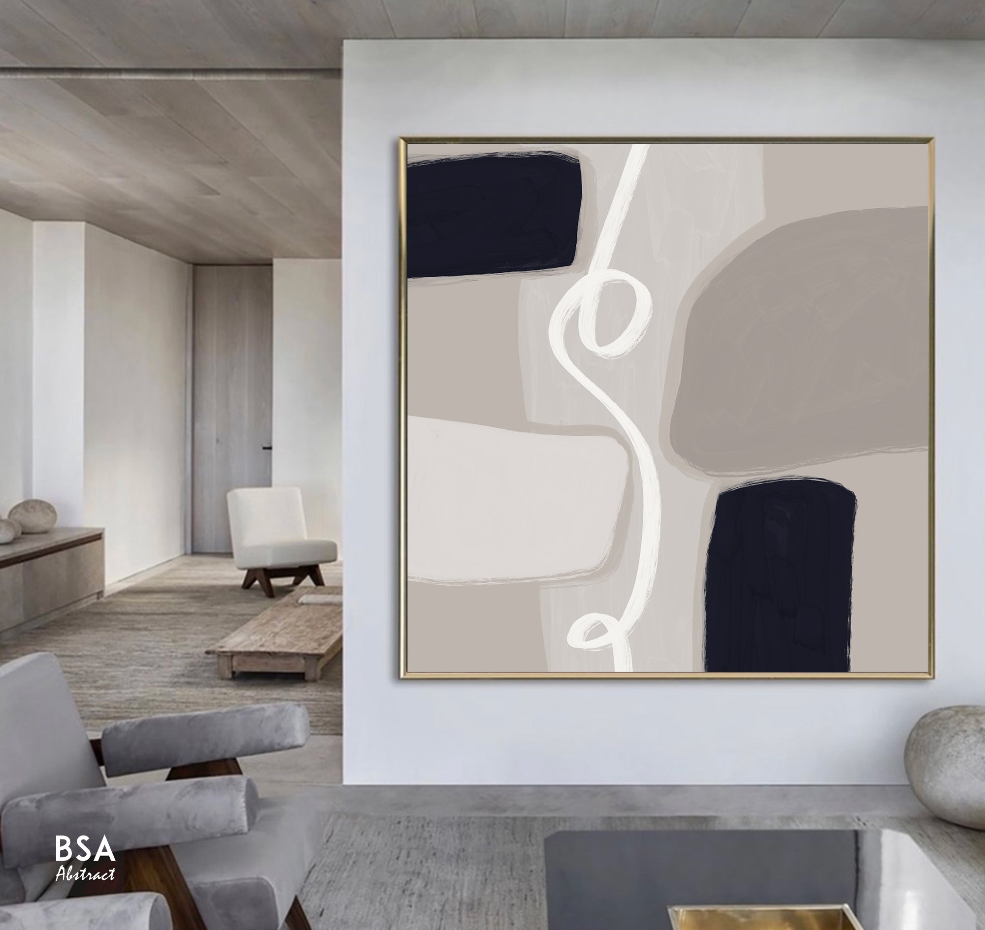 Minimalist Modern Wall Art, Abstract Canvas Art Painting - Fora #22. Large Abstract Painting, Modern Abstract Painting, oil hand painting, office wall art, original abstract, textured art, Living room wall art, Modern interior wall art