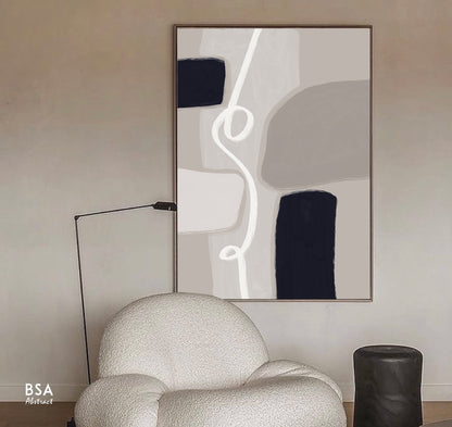 Minimalist Modern Wall Art, Abstract Canvas Art Painting - Fora #22. Large Abstract Painting, Modern Abstract Painting, oil hand painting, office wall art, original abstract, textured art, Living room wall art, Modern interior wall art