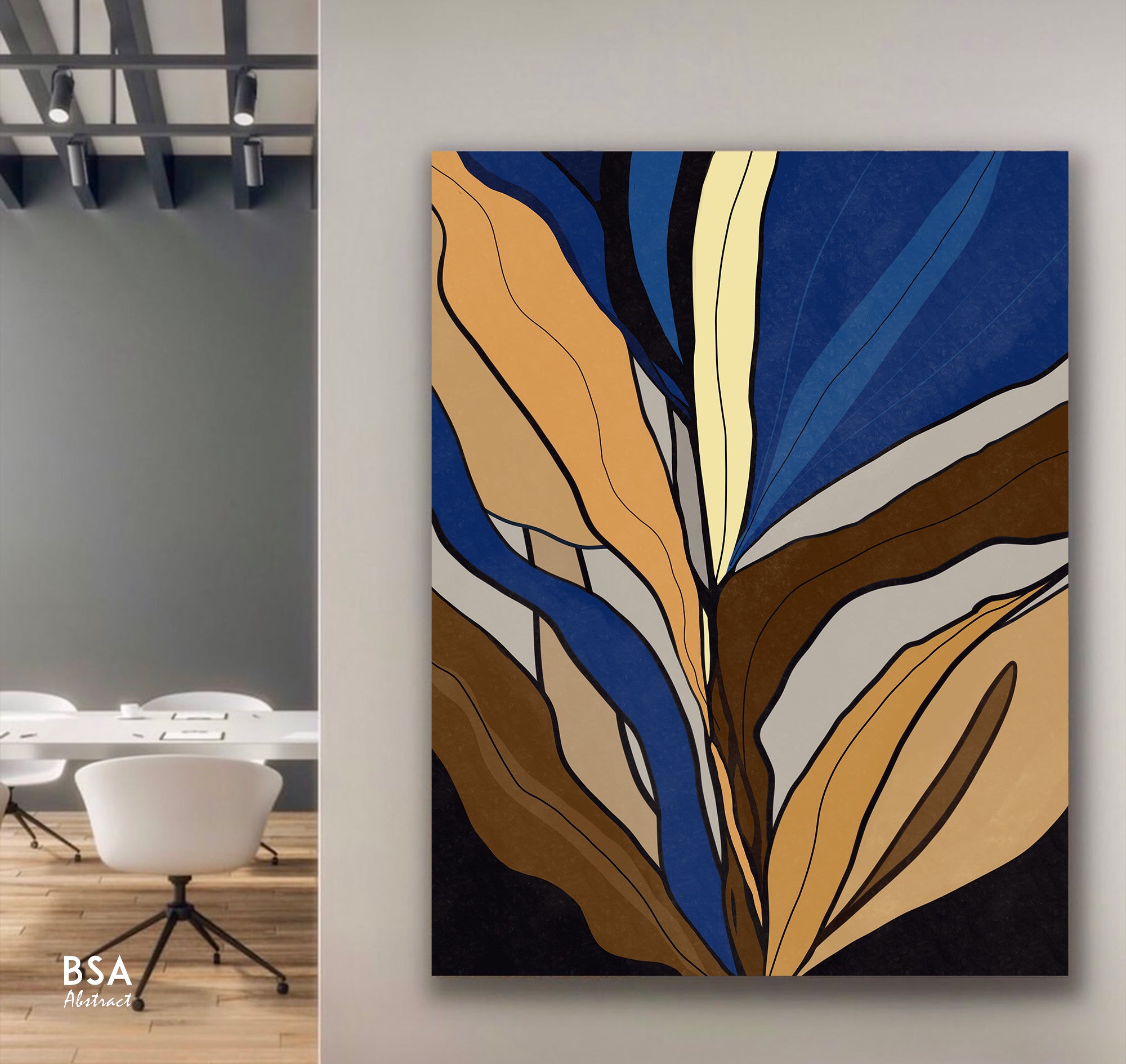 Floral Minimalist Modern Wall Art, Abstract Canvas Art Painting - Fora #25. Large Abstract Painting, Modern Abstract Painting, oil hand painting, office wall art, original abstract, textured art, Living room wall art, Modern interior wall art