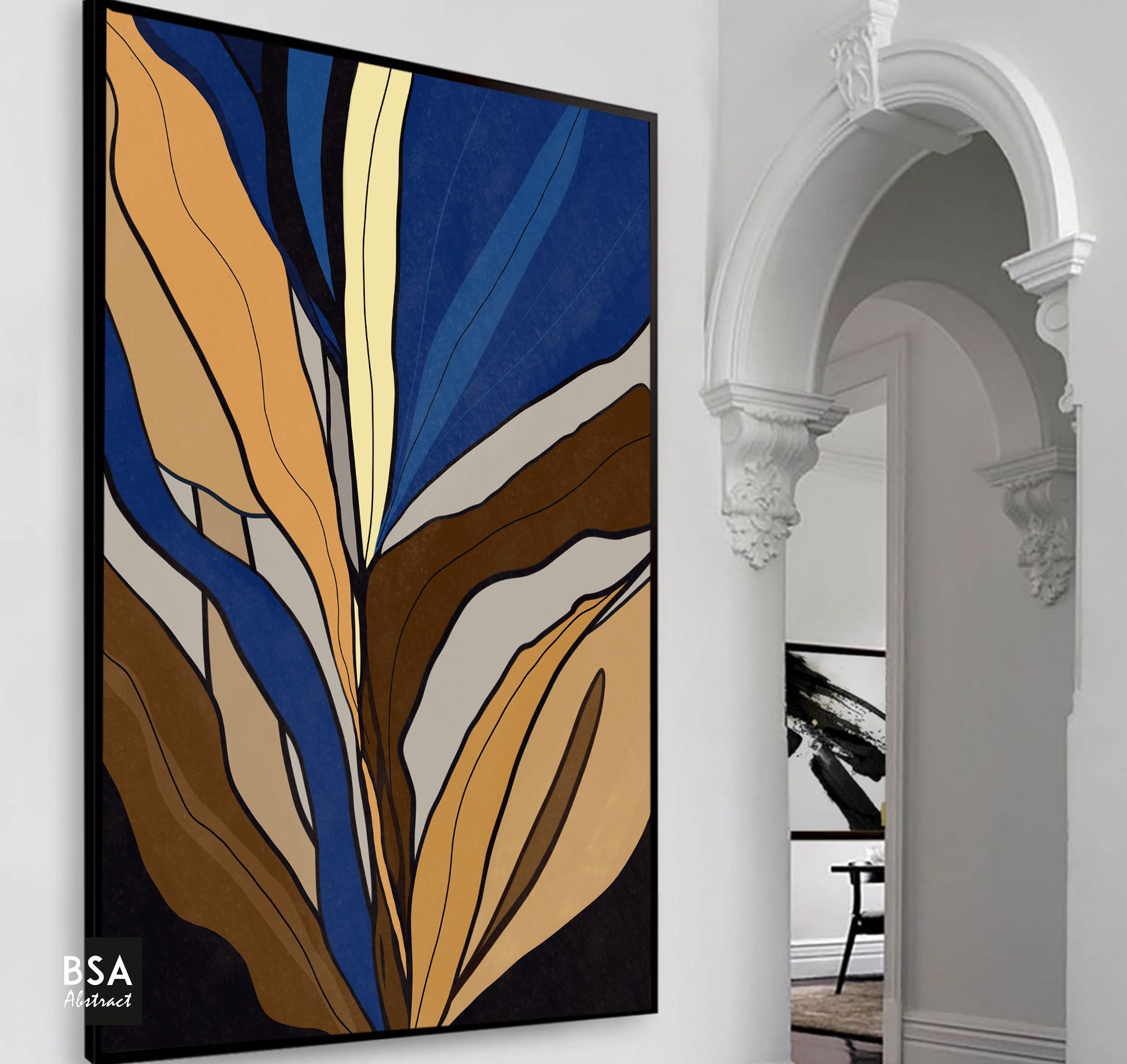 Floral Minimalist Modern Wall Art, Abstract Canvas Art Painting - Fora #25. Large Abstract Painting, Modern Abstract Painting, oil hand painting, office wall art, original abstract, textured art, Living room wall art, Modern interior wall art