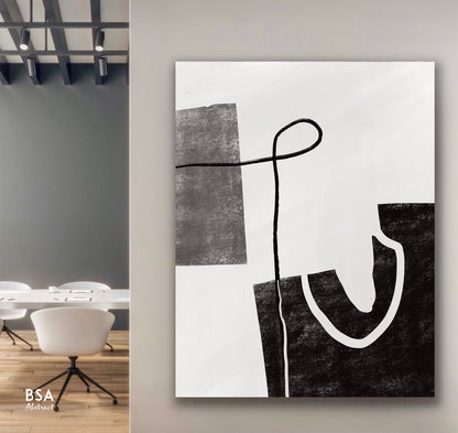Modern Minimalist Modern Wall Art, Abstract Canvas Art Painting - Fora #30. Large Abstract Painting, Modern Abstract Painting, oil hand painting, office wall art, original abstract, textured art, Living room wall art, Modern interior wall art