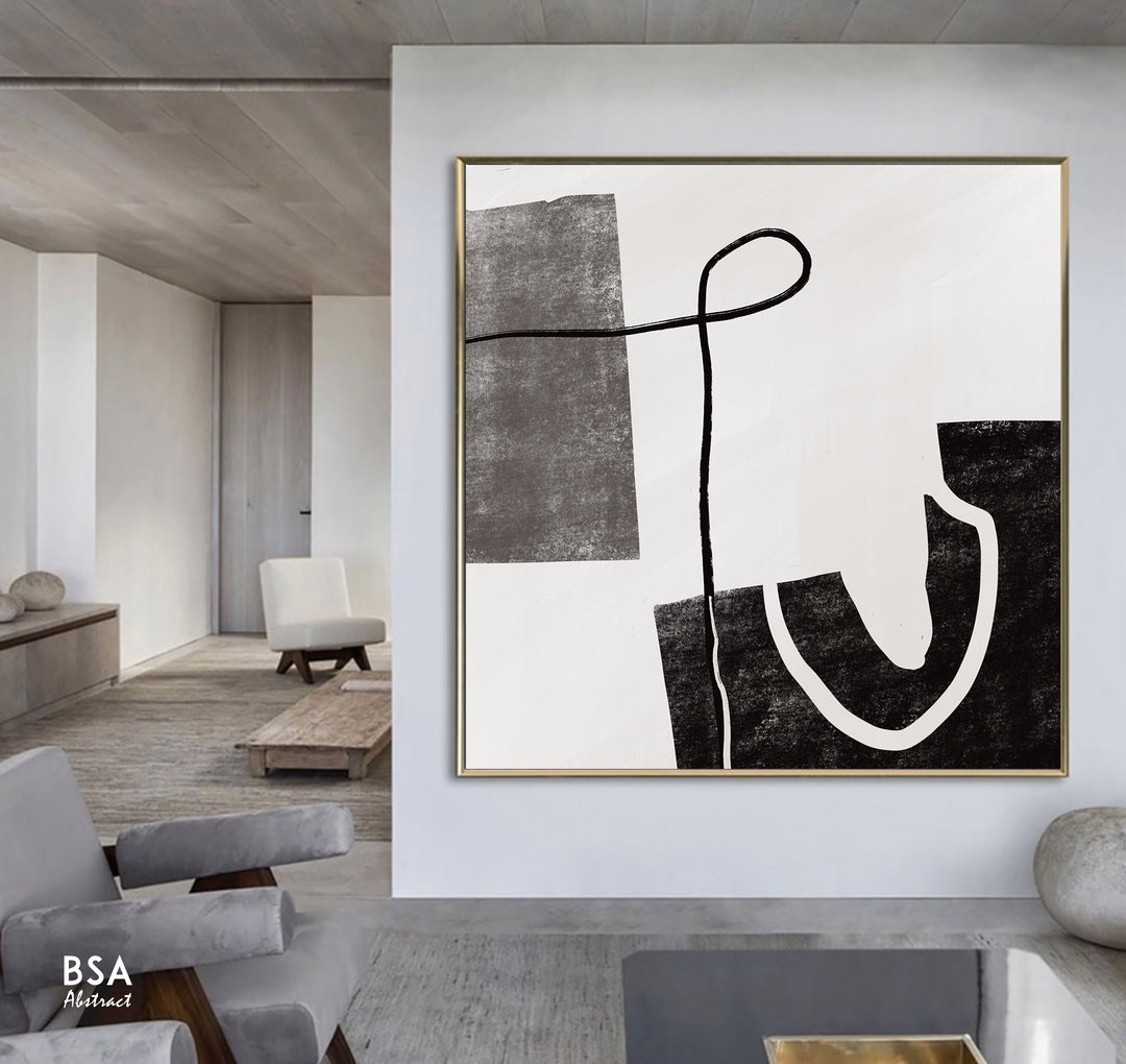 Modern Minimalist Modern Wall Art, Abstract Canvas Art Painting - Fora #30
