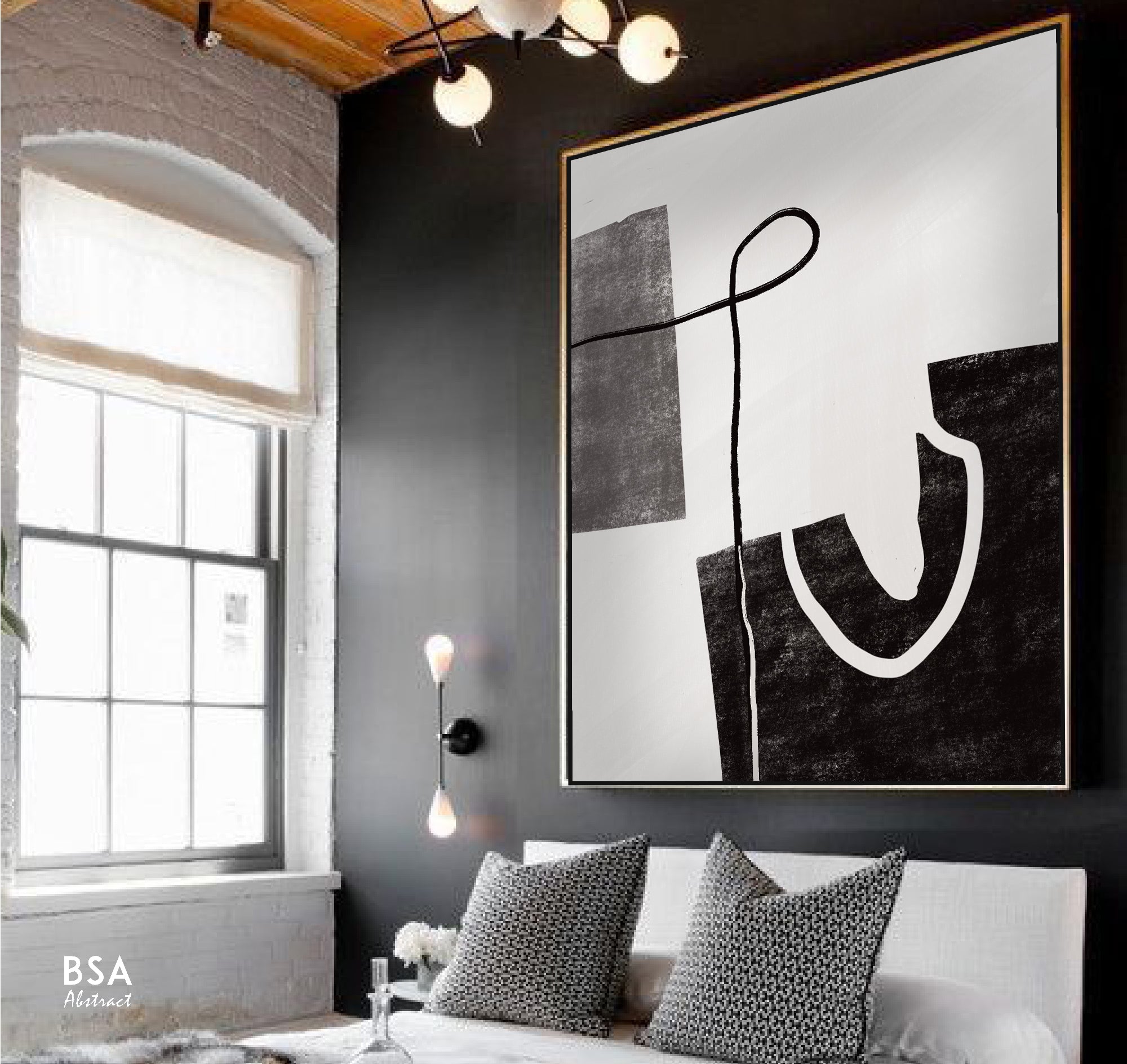 Modern Minimalist Modern Wall Art, Abstract Canvas Art Painting - Fora #30. Large Abstract Painting, Modern Abstract Painting, oil hand painting, office wall art, original abstract, textured art, Living room wall art, Modern interior wall art