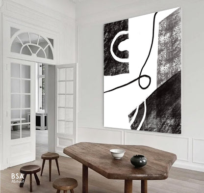 Modern Minimalist Modern Wall Art, Abstract Canvas Art Painting - Fora #31. Large Abstract Painting, Modern Abstract Painting, oil hand painting, office wall art, original abstract, textured art, Living room wall art, Modern interior wall art
