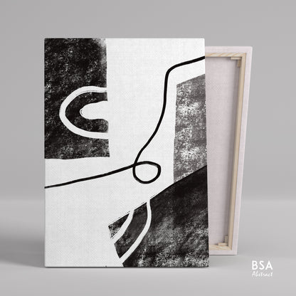 Modern Minimalist Modern Wall Art, Abstract Canvas Art Painting - Fora #31