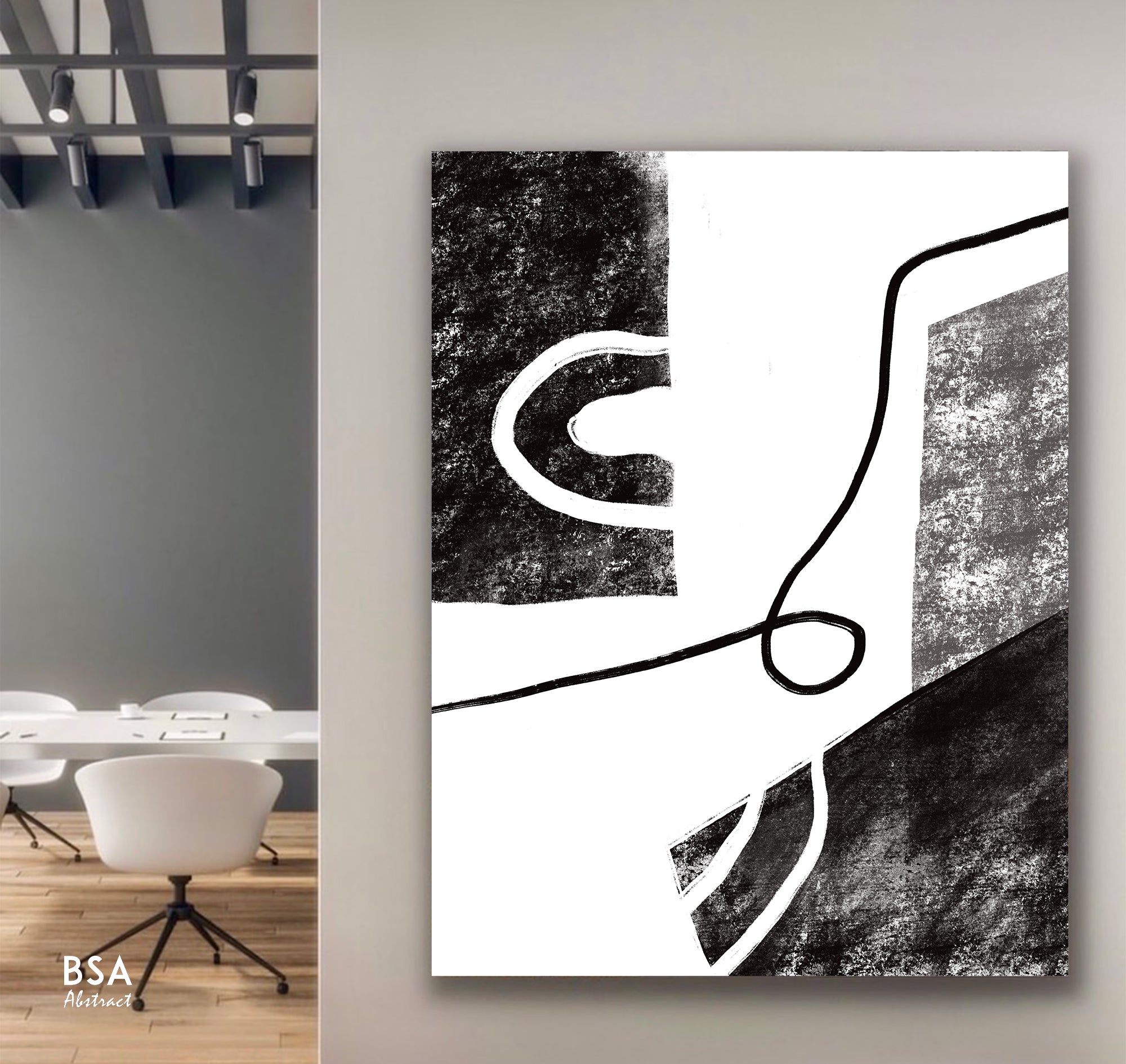 Modern Minimalist Modern Wall Art, Abstract Canvas Art Painting - Fora #31. Large Abstract Painting, Modern Abstract Painting, oil hand painting, office wall art, original abstract, textured art, Living room wall art, Modern interior wall art