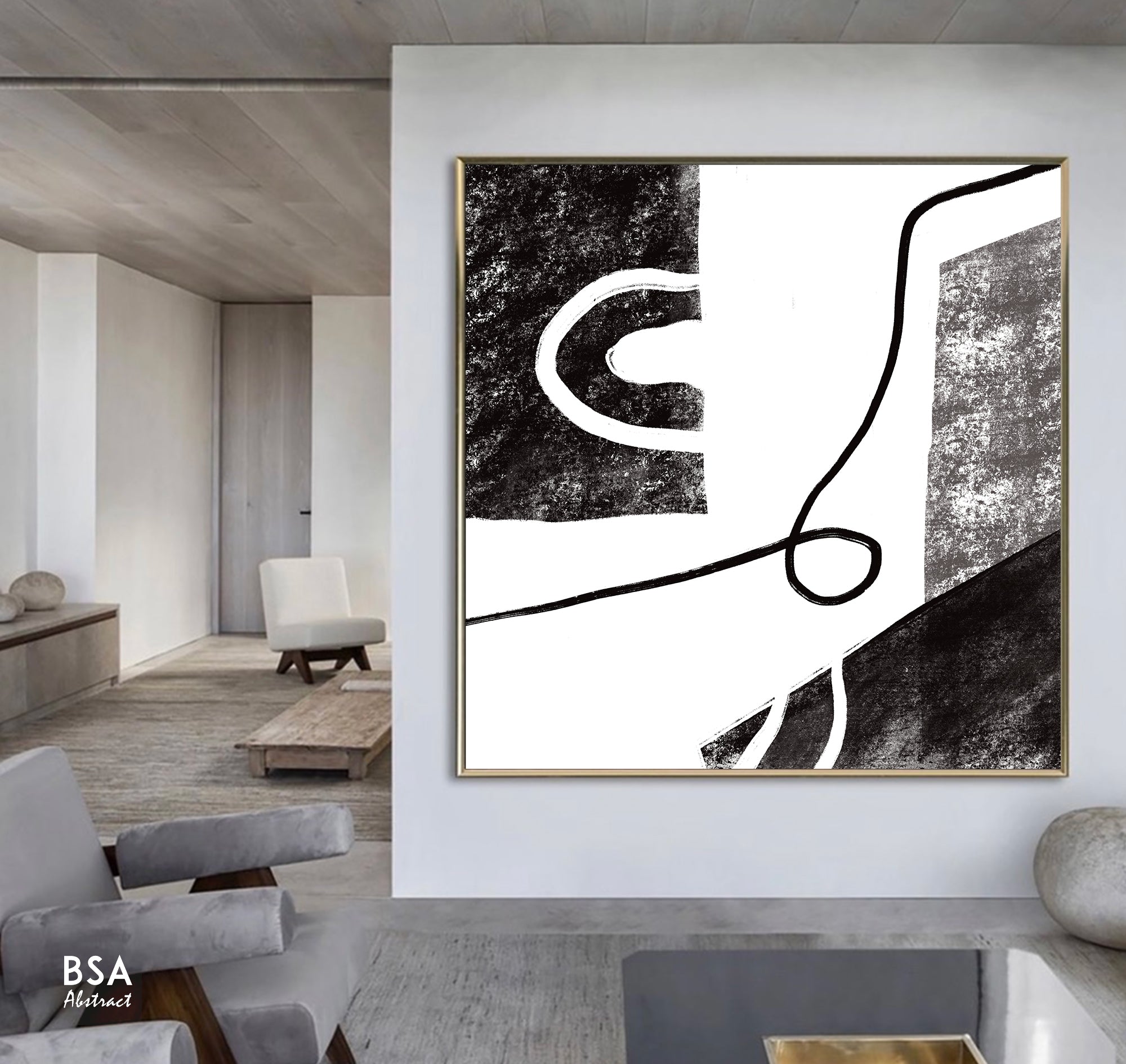 Modern Minimalist Modern Wall Art, Abstract Canvas Art Painting - Fora #31. Large Abstract Painting, Modern Abstract Painting, oil hand painting, office wall art, original abstract, textured art, Living room wall art, Modern interior wall art