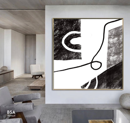 Modern Minimalist Modern Wall Art, Abstract Canvas Art Painting - Fora #31. Large Abstract Painting, Modern Abstract Painting, oil hand painting, office wall art, original abstract, textured art, Living room wall art, Modern interior wall art