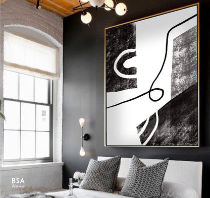 Modern Minimalist Modern Wall Art, Abstract Canvas Art Painting - Fora #31. Large Abstract Painting, Modern Abstract Painting, oil hand painting, office wall art, original abstract, textured art, Living room wall art, Modern interior wall art