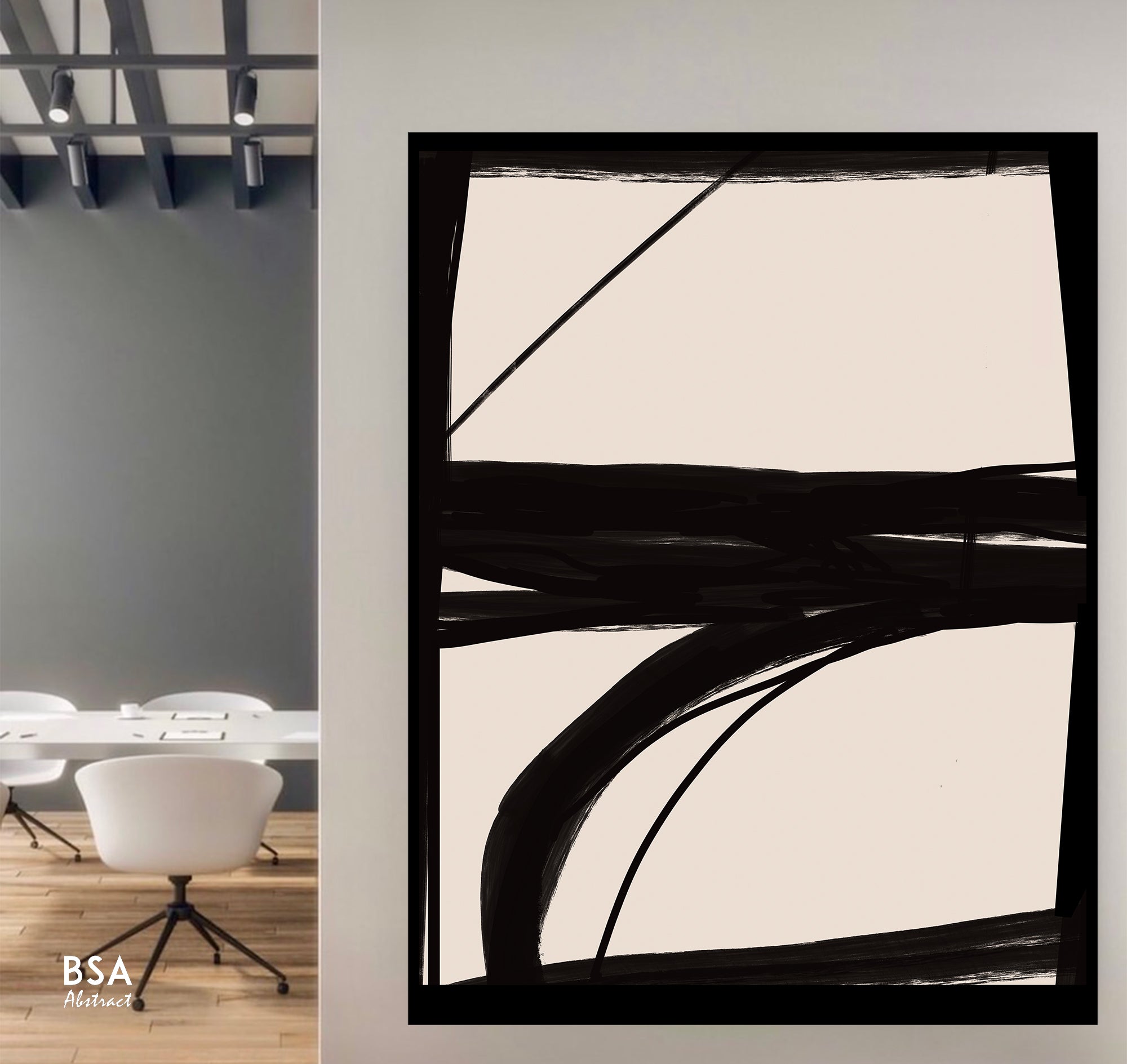 Modern Minimalist Abstract Wall Art - Fora Collection #39. 