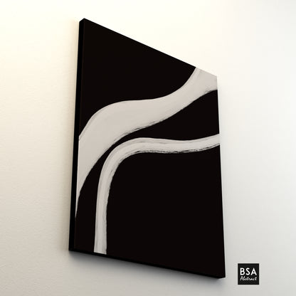 Minimalist Black & White Modern Abstract Wall Art - Fora #5. Large Abstract Painting, Modern Abstract Painting, oil hand painting, office wall art, original abstract, textured art, Living room wall art