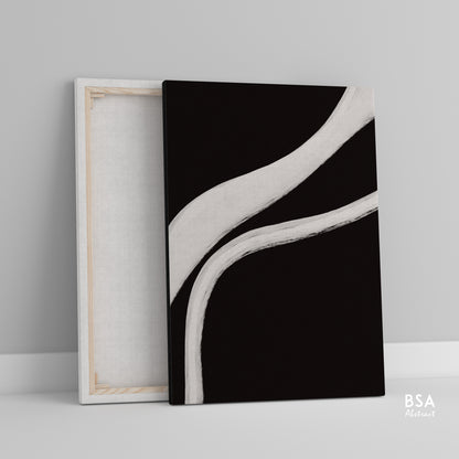 Minimalist Black & White Modern Abstract Wall Art - Fora #5. Large Abstract Painting, Modern Abstract Painting, oil hand painting, office wall art, original abstract, textured art, Living room wall art