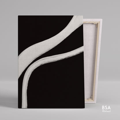 Minimalist Black & White Modern Abstract Wall Art - Fora #5. Large Abstract Painting, Modern Abstract Painting, oil hand painting, office wall art, original abstract, textured art, Living room wall art
