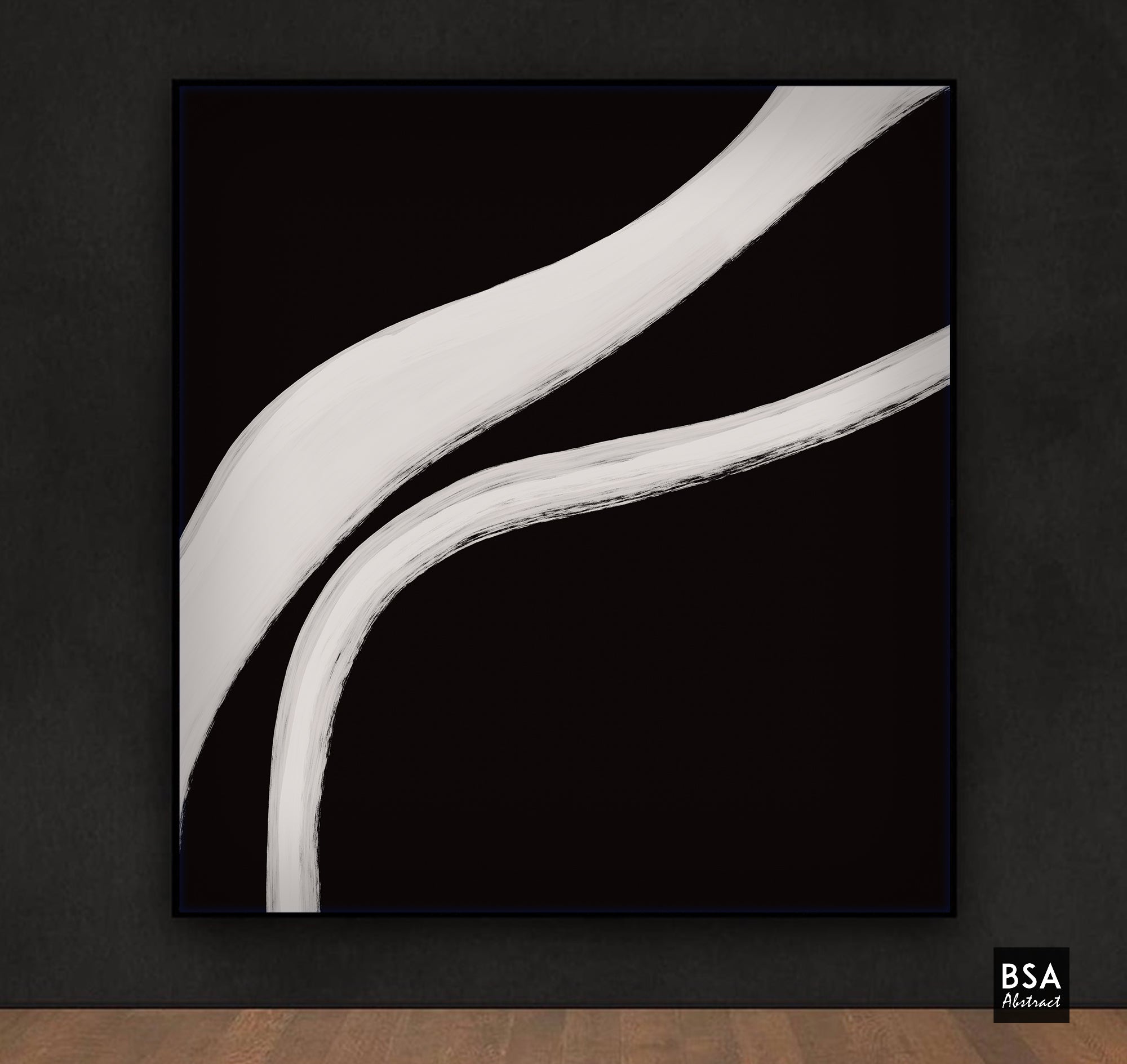 Minimalist Black & White Modern Abstract Wall Art - Fora #5. Large Abstract Painting, Modern Abstract Painting, oil hand painting, office wall art, original abstract, textured art, Living room wall art