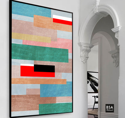 Geometric Modern Art, Abstract Canvas Art Painting - Fora #6. Large Abstract Painting, Modern Abstract Painting, oil hand painting, office wall art, original abstract, textured art, Living room wall art, Modern interior wall art