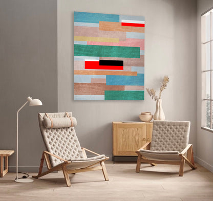 Geometric Modern Art, Abstract Canvas Art Painting - Fora #6. Large Abstract Painting, Modern Abstract Painting, oil hand painting, office wall art, original abstract, textured art, Living room wall art, Modern interior wall art