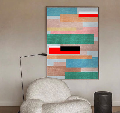 Geometric Modern Art, Abstract Canvas Art Painting - Fora #6. Large Abstract Painting, Modern Abstract Painting, oil hand painting, office wall art, original abstract, textured art, Living room wall art, Modern interior wall art