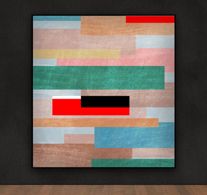 Geometric Modern Art, Abstract Canvas Art Painting - Fora #6. Large Abstract Painting, Modern Abstract Painting, oil hand painting, office wall art, original abstract, textured art, Living room wall art, Modern interior wall art