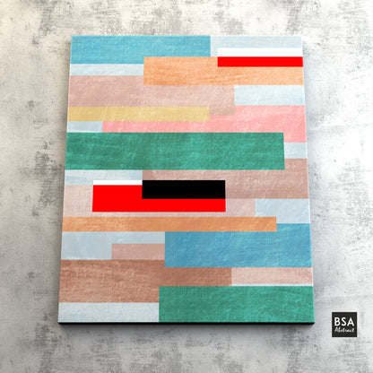 Geometric Modern Art, Abstract Canvas Art Painting - Fora #6. Large Abstract Painting, Modern Abstract Painting, oil hand painting, office wall art, original abstract, textured art, Living room wall art, Modern interior wall art