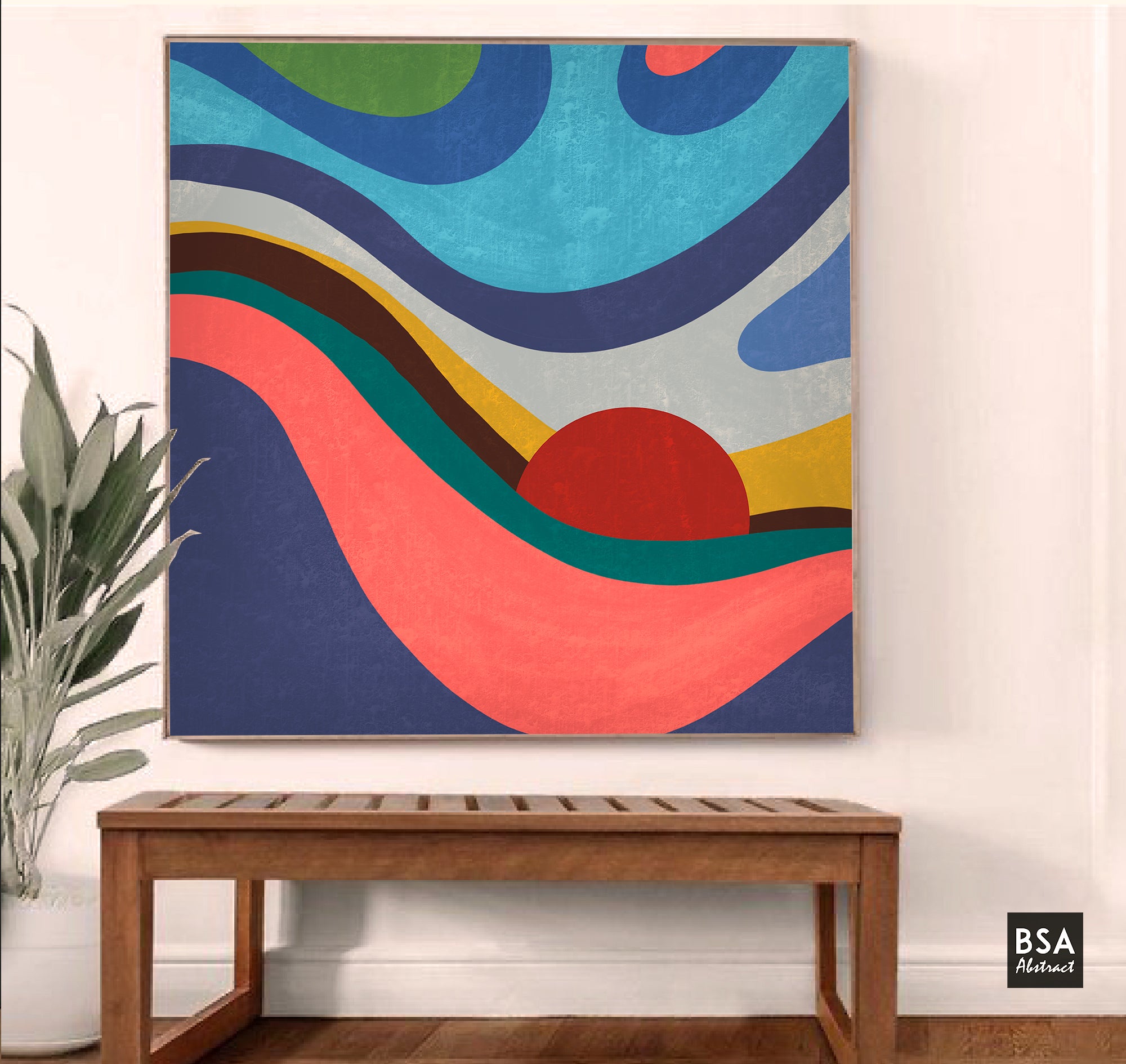 Colourful Modern Wall Art, Abstract Canvas Art Painting - Fora #7. Large Abstract Painting, Modern Abstract Painting, oil hand painting, office wall art, original abstract, textured art, Living room wall art, Modern interior wall art