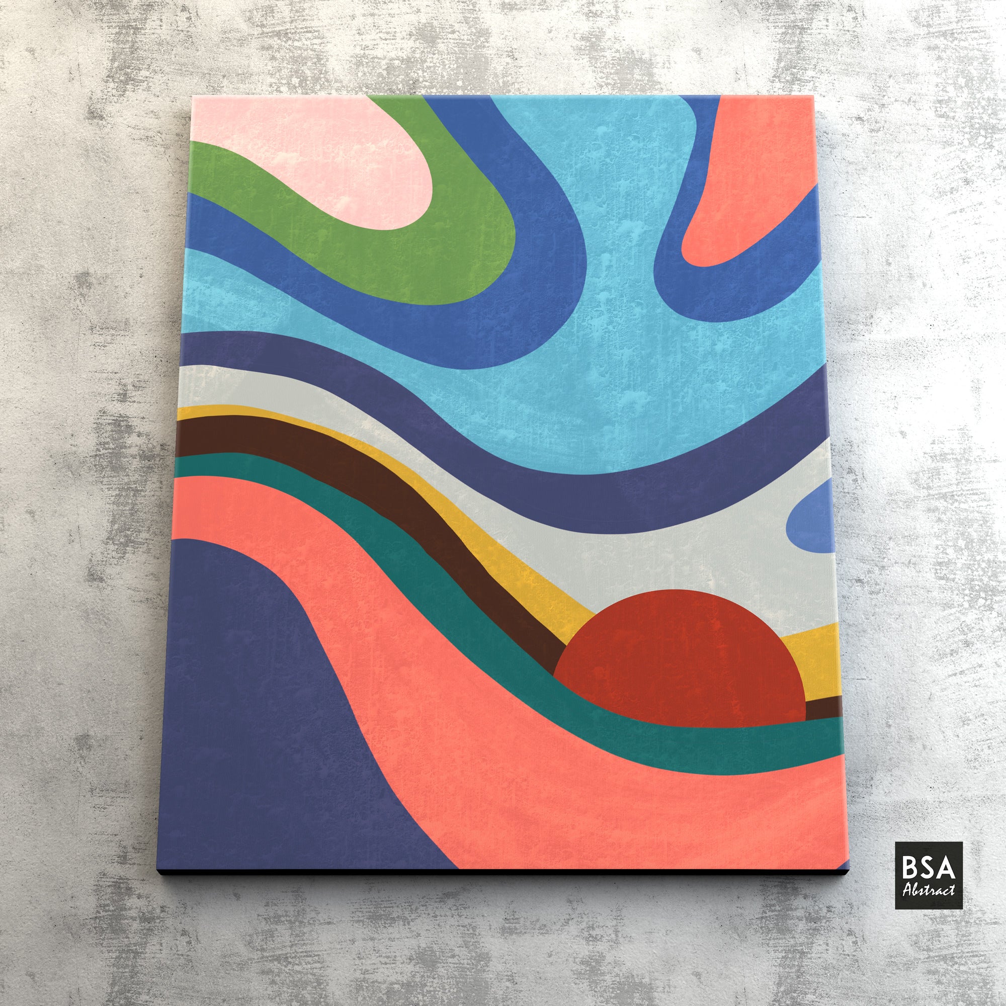 Colourful Modern Wall Art, Abstract Canvas Art Painting - Fora #7. Large Abstract Painting, Modern Abstract Painting, oil hand painting, office wall art, original abstract, textured art, Living room wall art, Modern interior wall art
