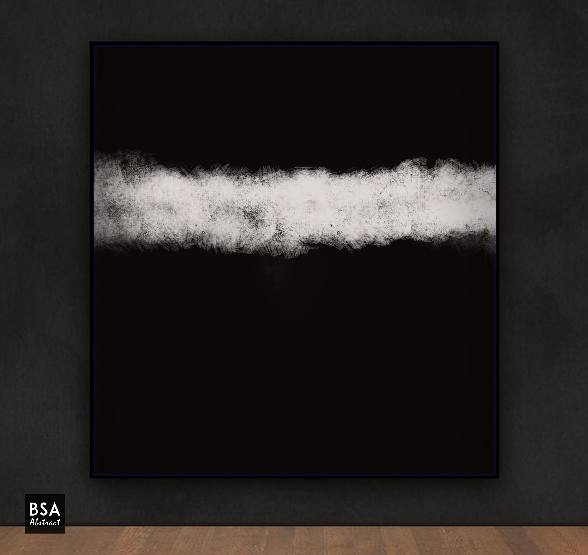 Black & White Minimalist Modern Wall Art, Abstract Canvas Art Painting - Fora #8. Black and white abstract art, Large Abstract Painting, Modern Abstract Painting, oil hand painting, office wall art, original abstract, textured art, Living room wall art, Modern interior wall art