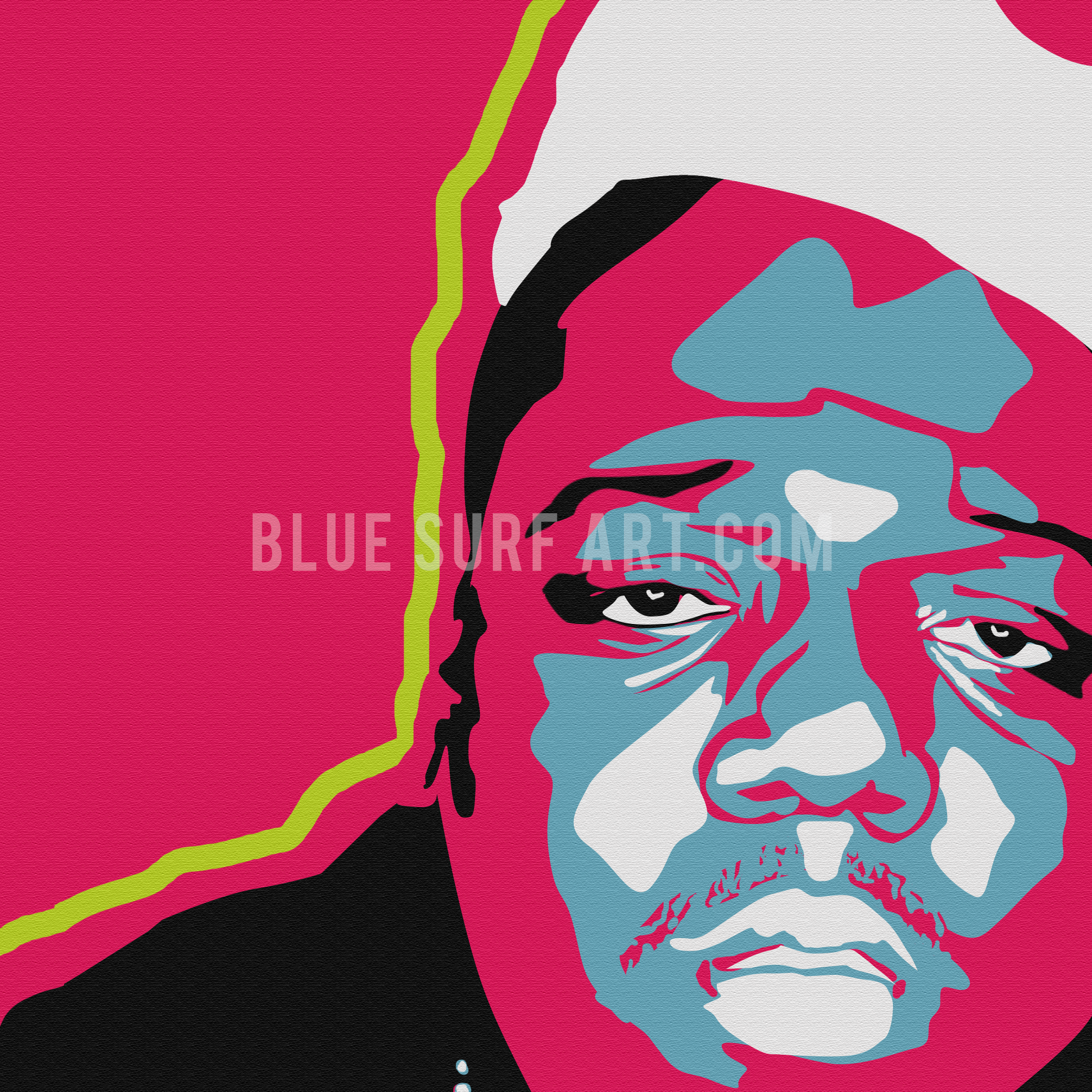 Biggie Smalls Canvas Art Painting - close up