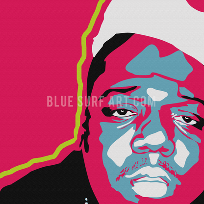 Biggie Smalls Canvas Art Painting - close up