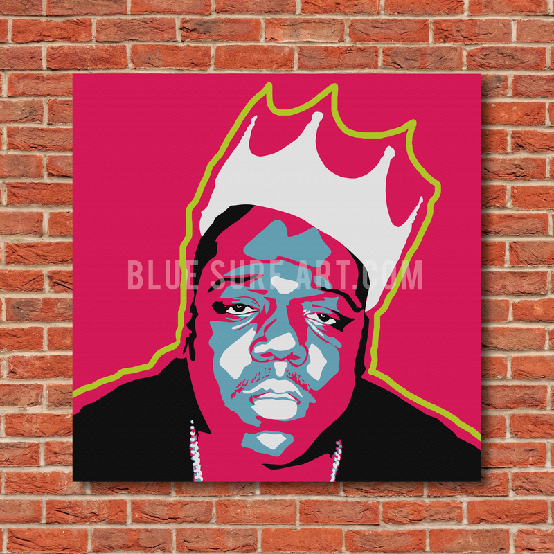 Biggie Smalls Canvas Art Painting - red bricks wall