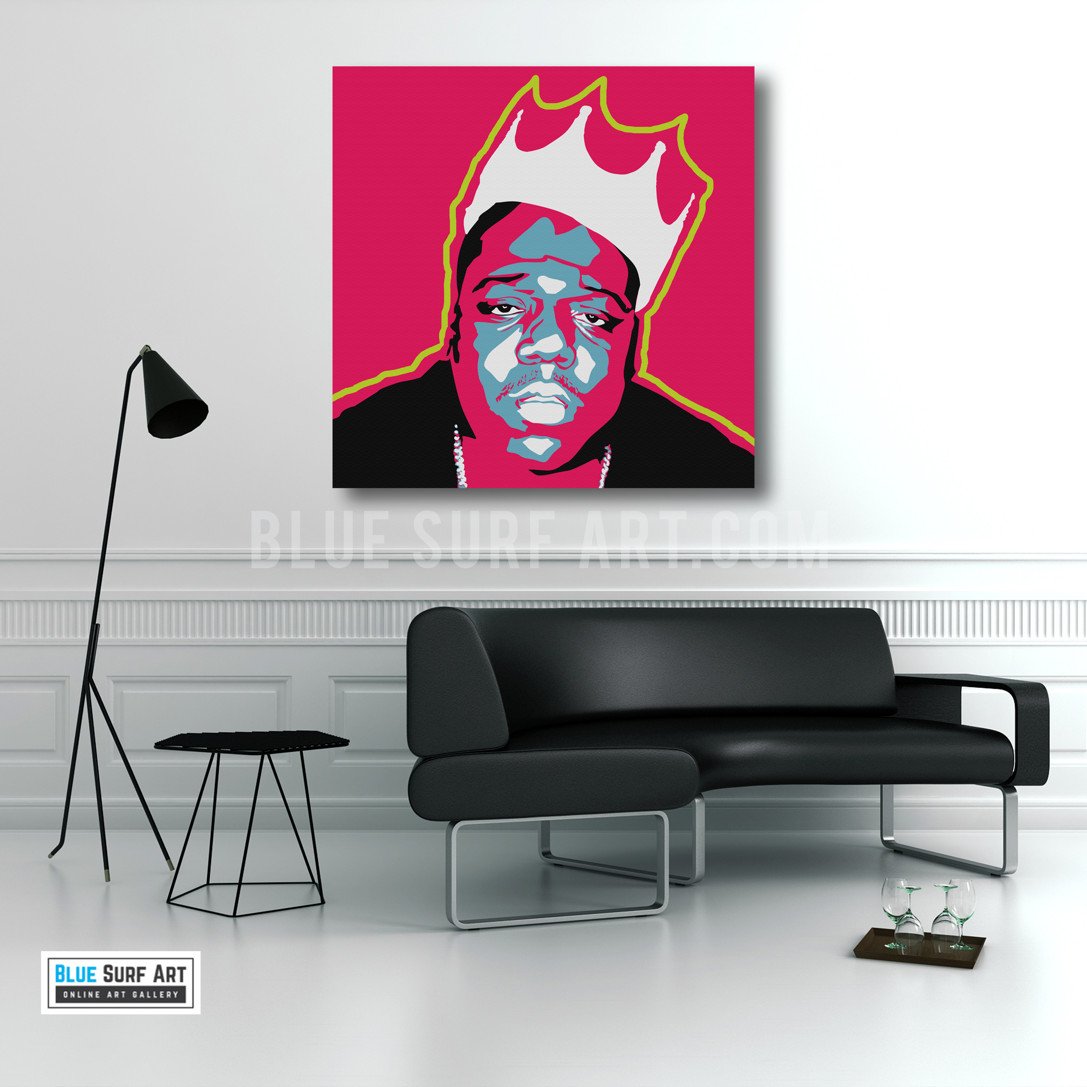 Biggie Smalls Canvas Art Painting - living room