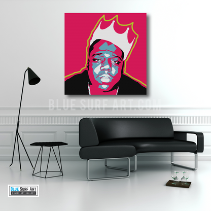 Biggie Smalls Canvas Art Painting - living room