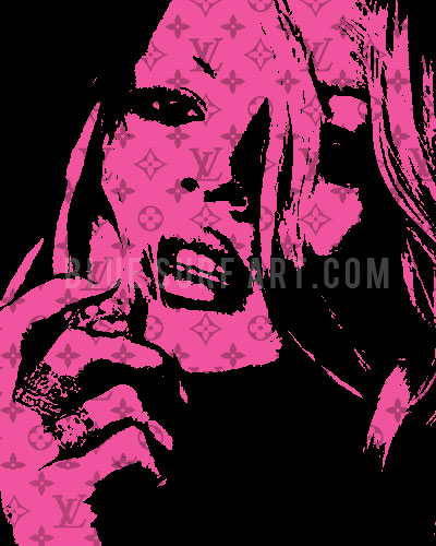 Love me less oil painting on canvas by blue surf art - kate moss - 
