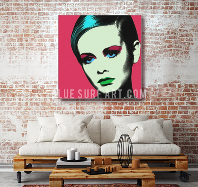 Recognize Warhol Oil Painting on Canvas by Blue Surf Art  2
