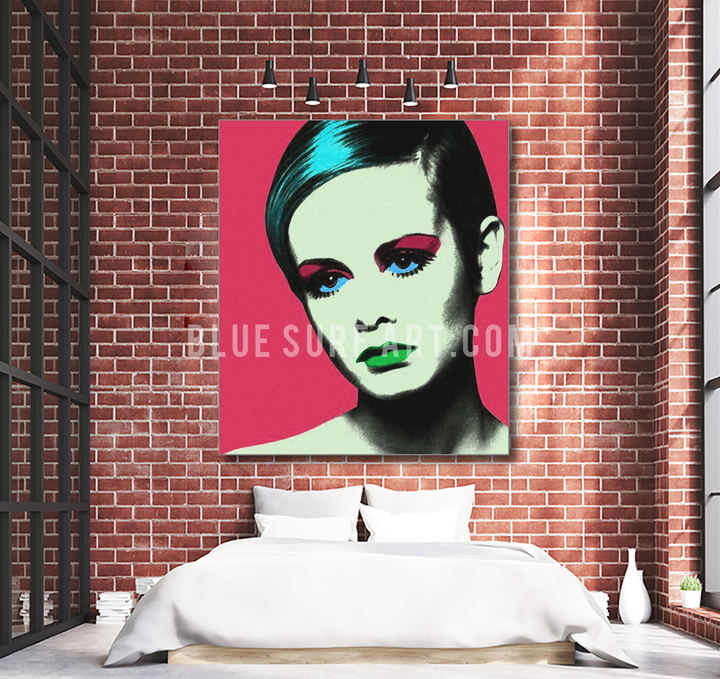 Recognize Warhol Oil Painting on Canvas by Blue Surf Art  bedroom