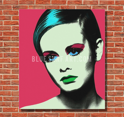 Recognize Warhol Oil Painting on Canvas by Blue Surf Art 
