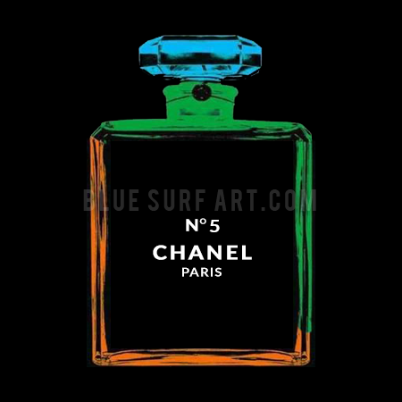 Chanel Warhol painting by Blue Surf Art
