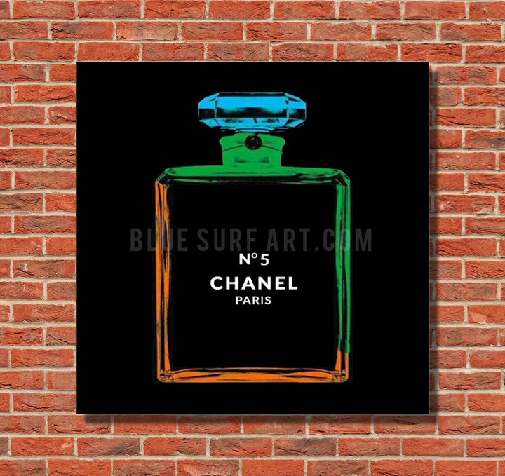 Chanel Warhol painting by Blue Surf Art 1 - red bricks wall