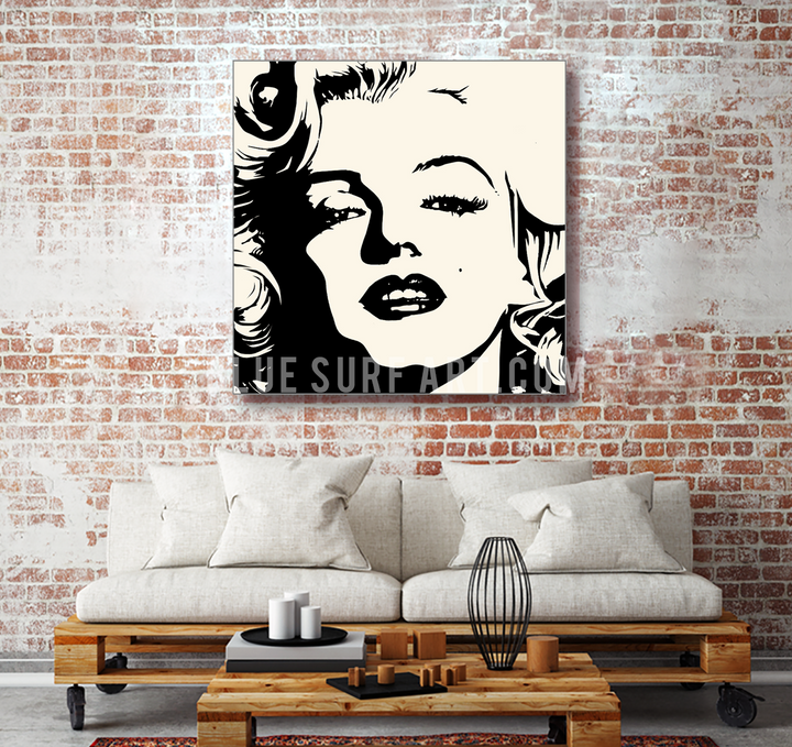 Marilyn Monroe oil painting on canvas by Blue Surf Art - 4 living room