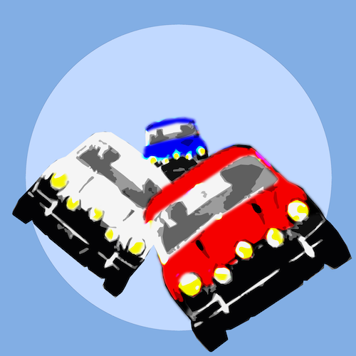 minis wall art, minis car art, minis canvas