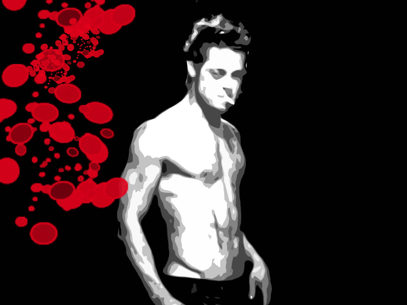 Fight Club Tyler Original Oil Painting on Canvas by Blue Surf Art 
