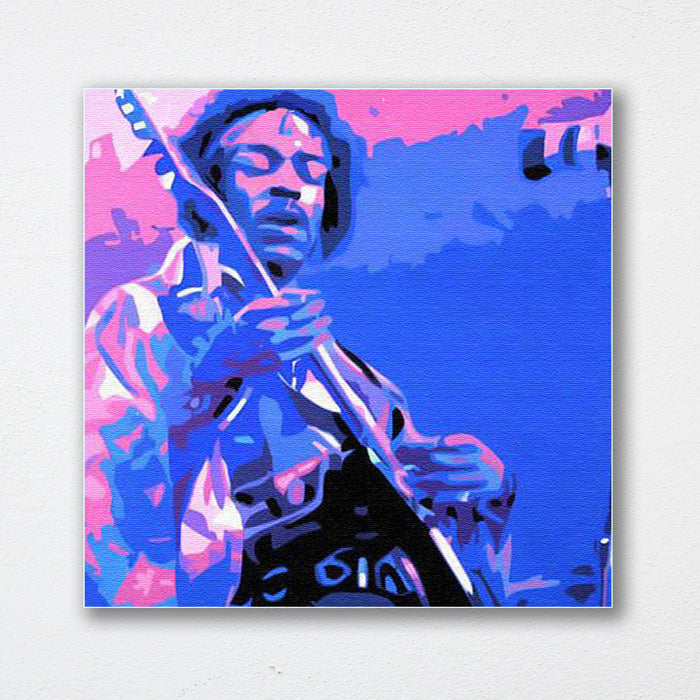 Jimi Hendrix Wall Art Rock Music Canvas Art Painting Handmade Art by Blue Surf Art - 5
