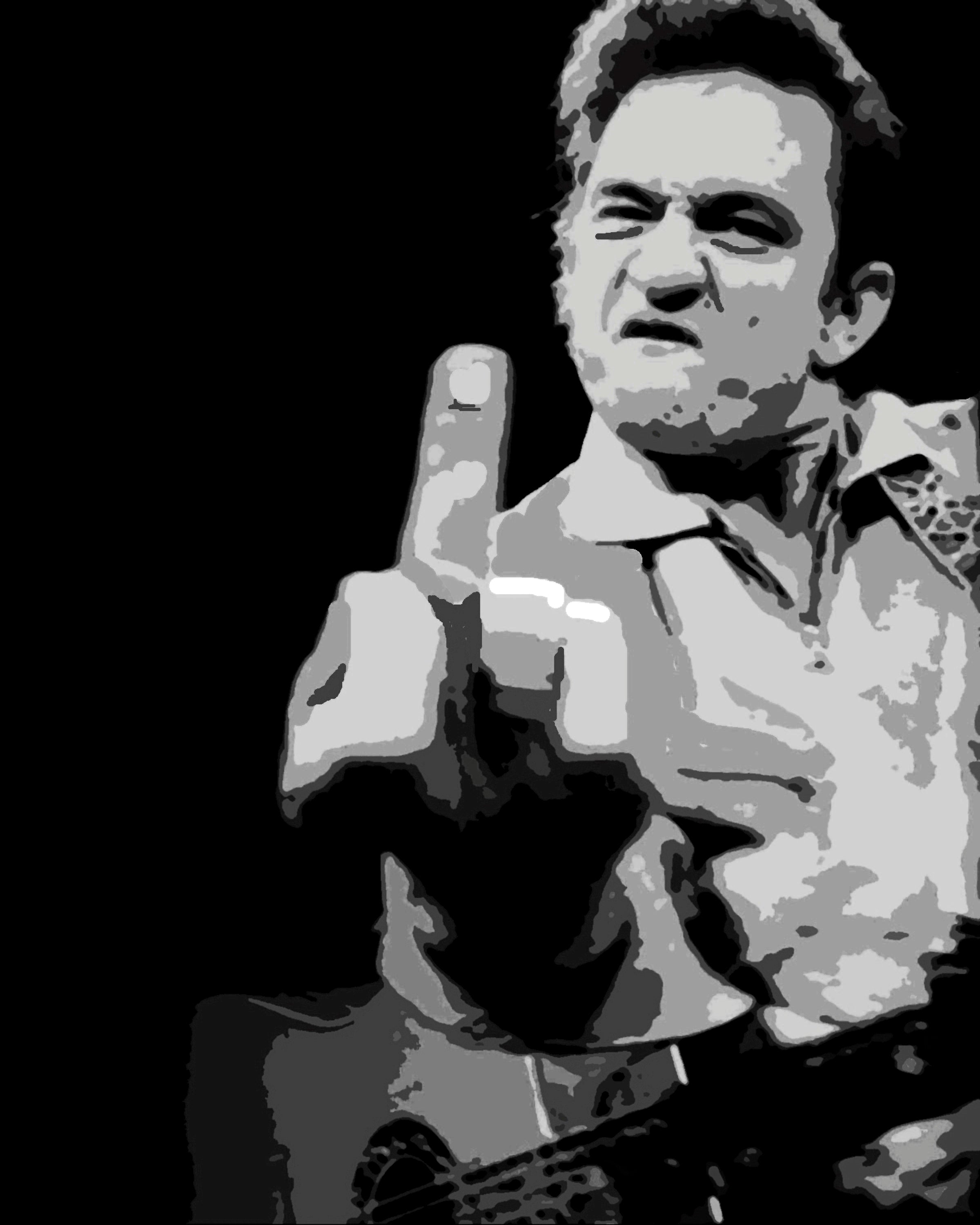 Johnny Cash Original oil painting on canvas by Blue Surf Art 