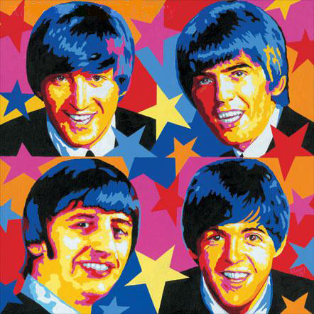 the Beatle pop art painting, wall art home decor