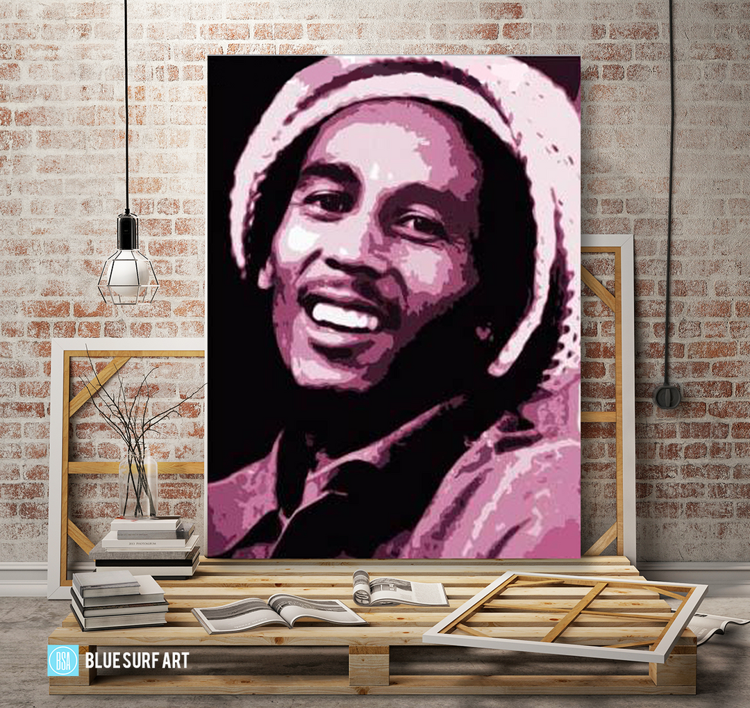 Tuff Gong - Bob Marley Oil painting on canvas by Blue Surf Art 3