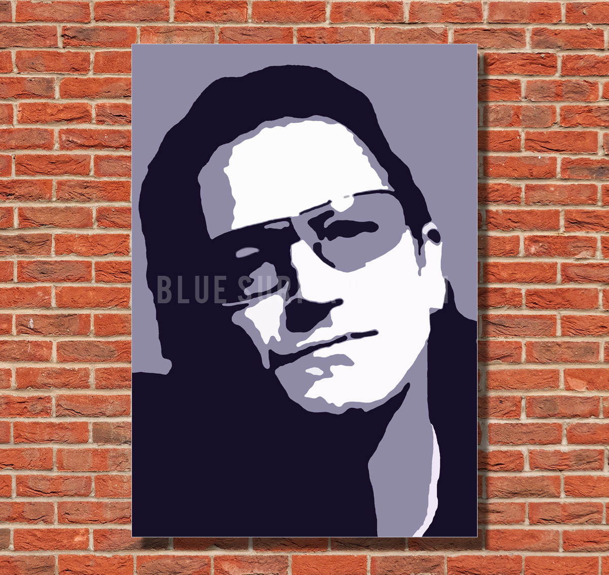 Vox - Bono U2 Oil Painting on Canvas by Blue Surf Art 1