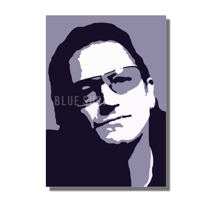 Vox - Bono U2 Oil Painting on Canvas by Blue Surf Art 2