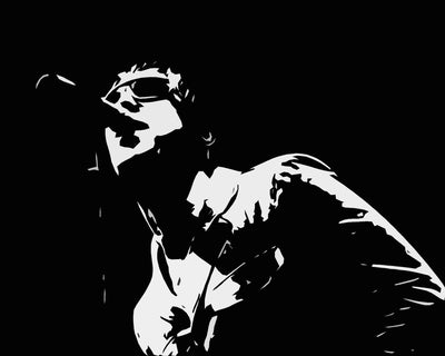 oasis wall art, Liam and noel oasis canvas art, oasis on stage