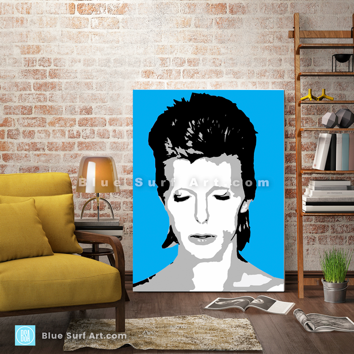 BOWIE Oil painting on canvas by Blue Surf Art 2